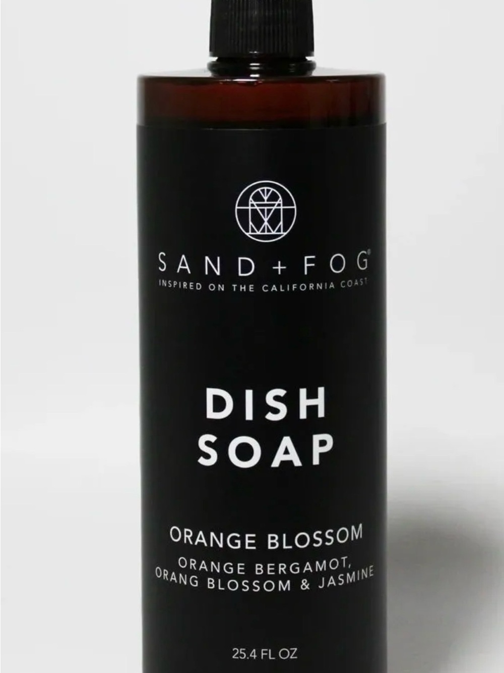 Sand + Fog Orange Blossom Dish Soap — Black Bottle